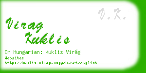 virag kuklis business card